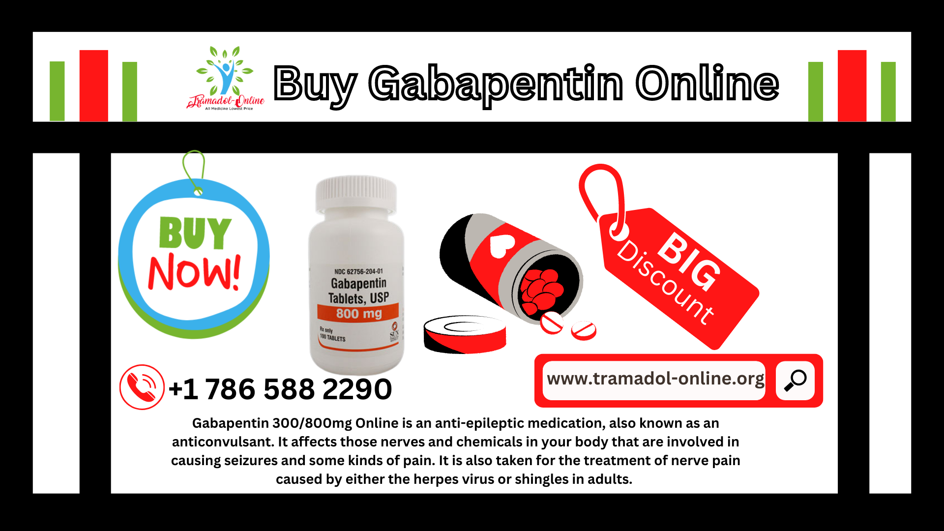 Buy Gabapentin Online no Rx with Next Day Delivery in USA