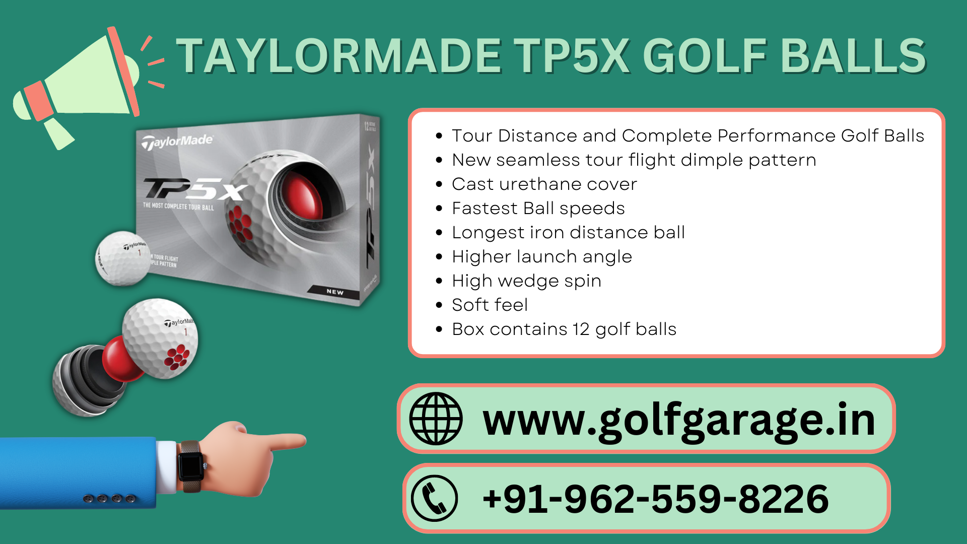 BUY TAYLORMADE TP5X GOLF BALLS IN INDIA