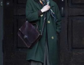 Boston Strangler 2023 Keira Knightley Green Coat