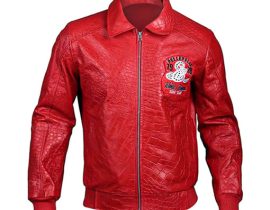 Pelle Pelle Soda Club Red Leather Bomber Jacket