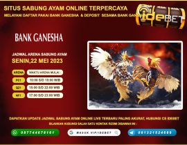 IDEBET Situs Sabung Ayam Online Deposit Bank Ganesha 24 Jam