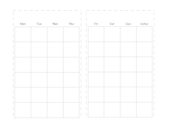 monthly calendar template