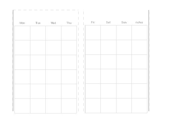 monthly calendar template