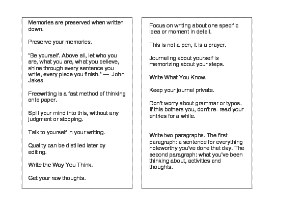 Writing Tips