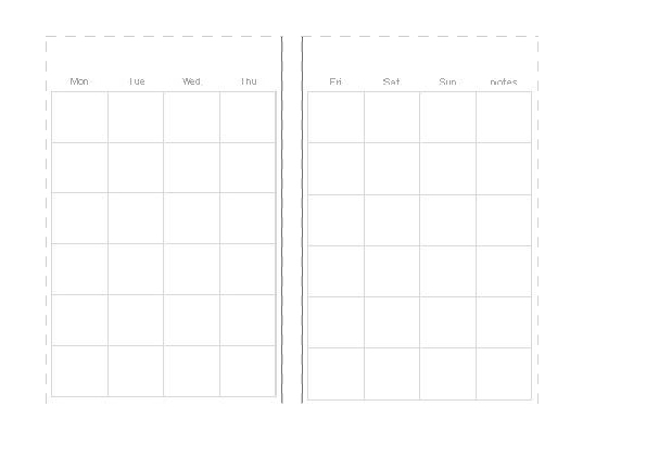 monthly calendar template