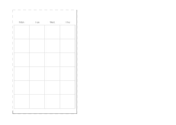 monthly calendar template