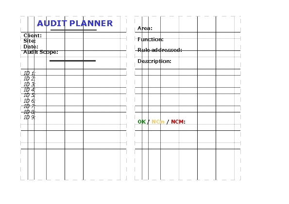 Audit planner