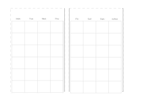 monthly calendar template