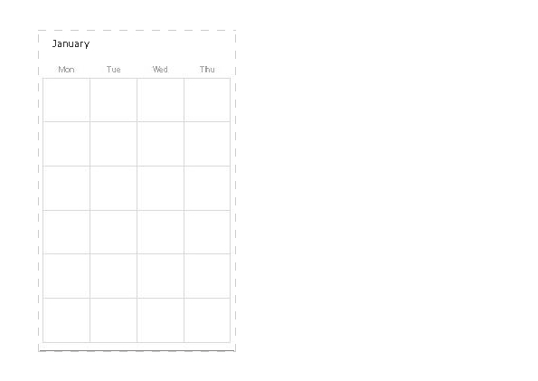 monthly calendar template