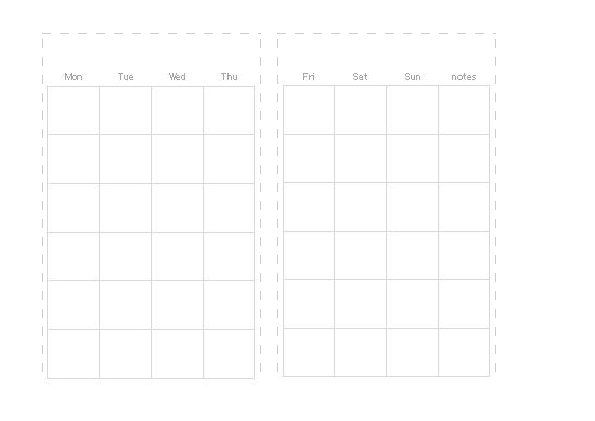 monthly calendar template