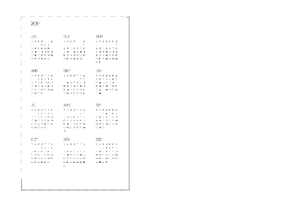 2014 and 2015 Yearly Calendar