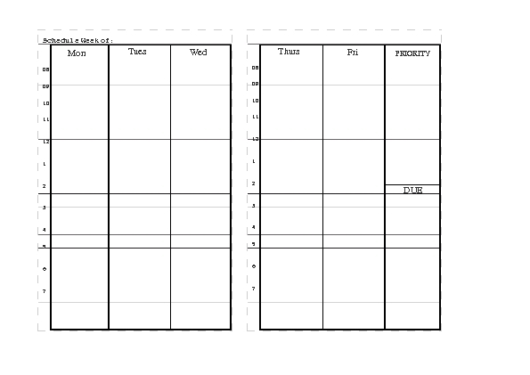 weekly planner study