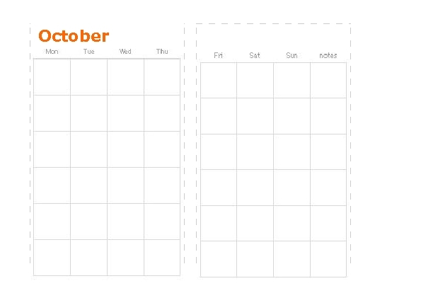 monthly calendar template