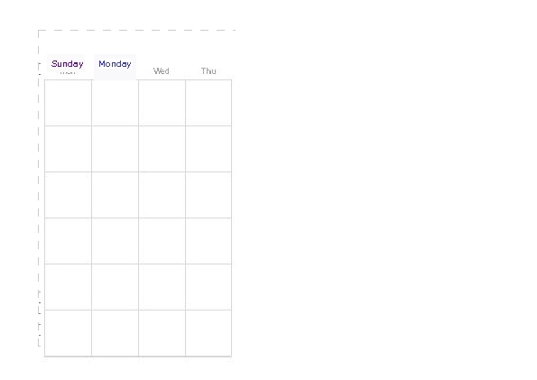monthly calendar template