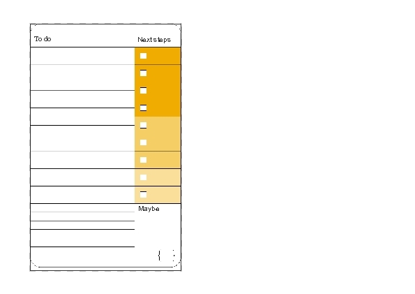To do list – yellow
