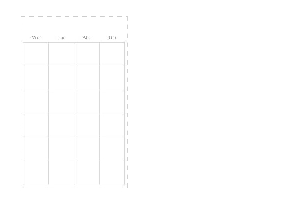 monthly calendar template