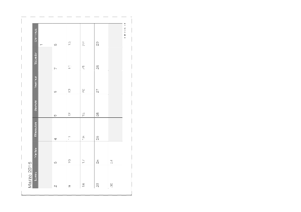 Calendario/lista marzo 2015