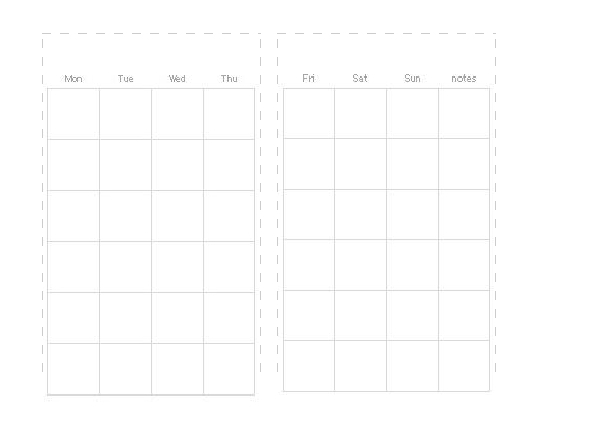 monthly calendar template