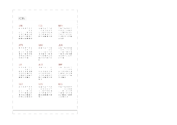 2014 and 2015 Yearly Calendar