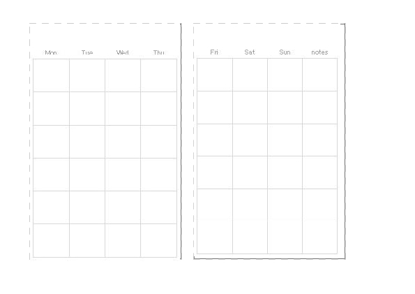 monthly calendar template