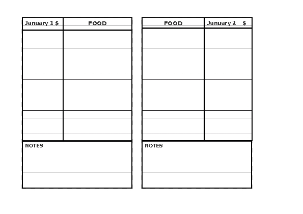 Daily Planner, Food, and Expense Journal