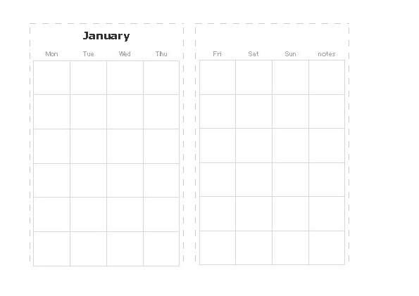 monthly calendar template