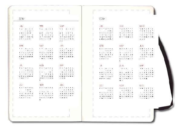 2014 and 2015 Yearly Calendar