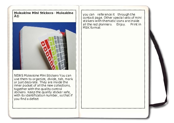 Moleskine Mini Stickers – Moleskine ®