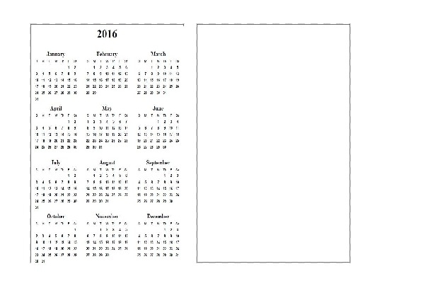 2015 – 2016 yearly calendar