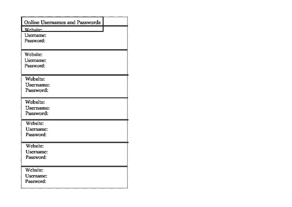 Password Pages