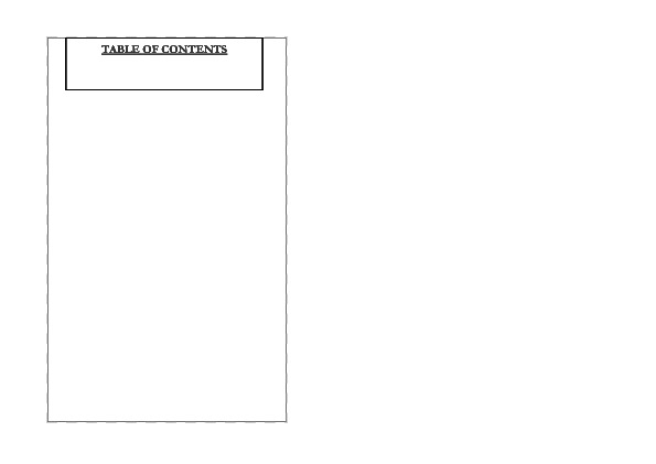 TABLE OF CONTENTS BLANK