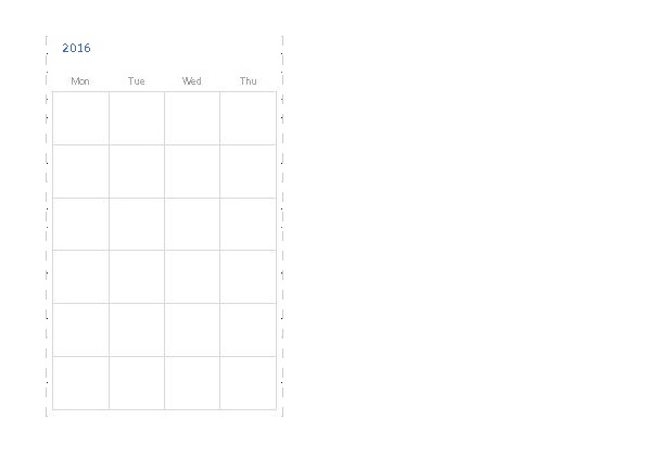 monthly calendar template