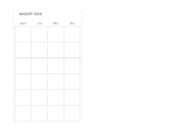 monthly calendar template