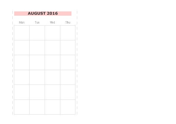 monthly calendar template