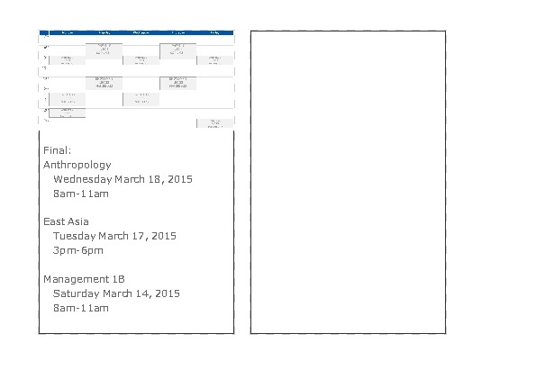 timetable