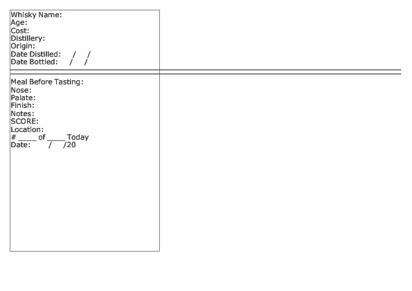 ‘Whisky Tasting Template’