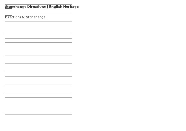 ‘	Stonehenge Directions | English Heritage’