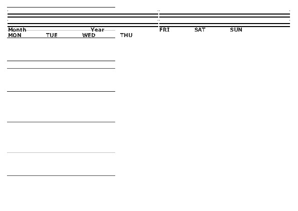 ‘blank schedule’