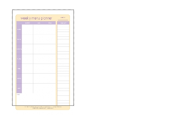 Weekly Menu Planner