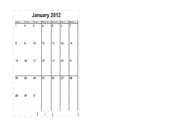 2012 months