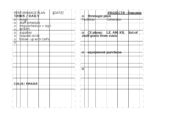 Performance Planner – Template