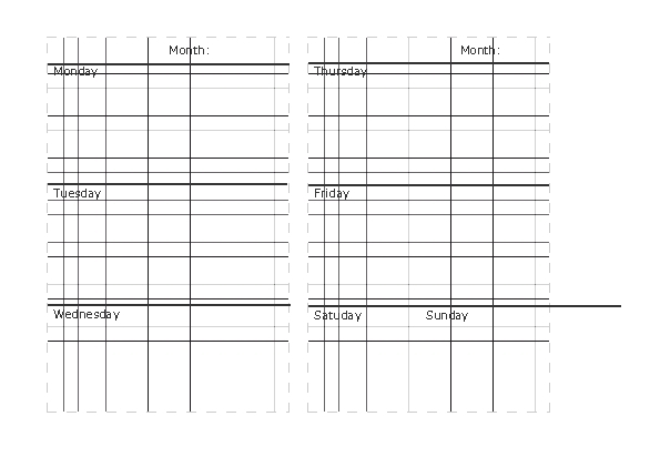 weekly calendar