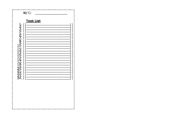 Task List