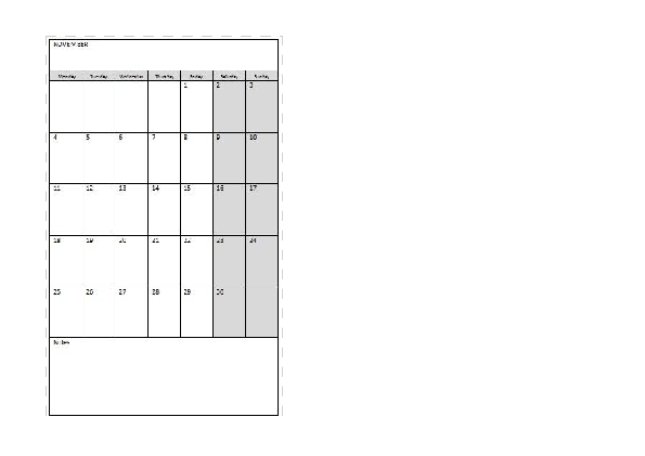 Monthly Calendar 2013