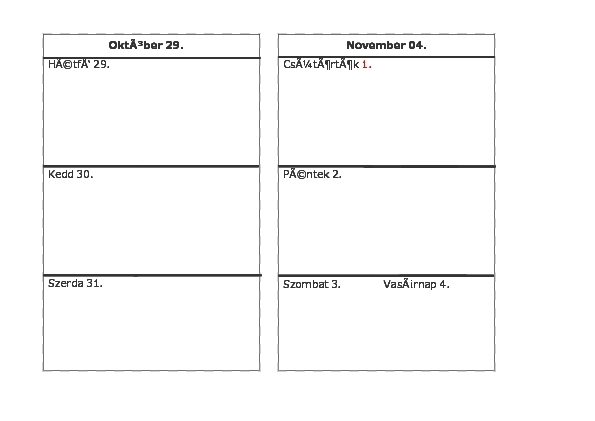 weekly calendar