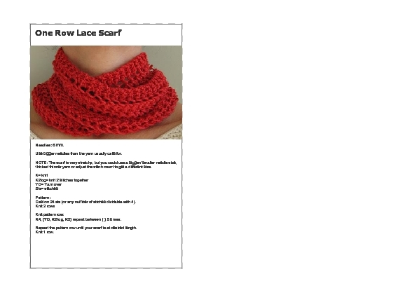 One Row Lace Scarf