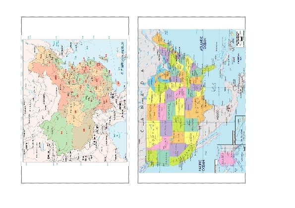 China and America maps