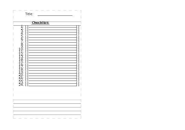 Task List