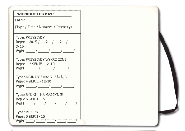 Workout & Nutrition Journal