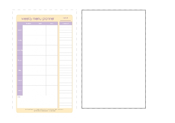Weekly Menu Planner